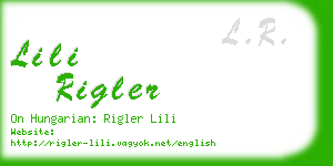 lili rigler business card